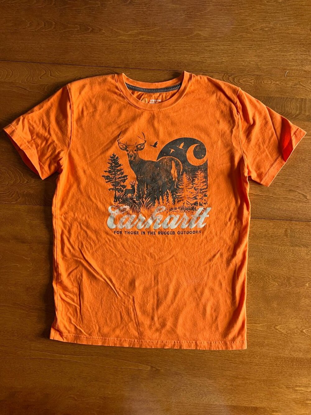 Carhartt orange "rugged outdoors" T-shirt L 14-16